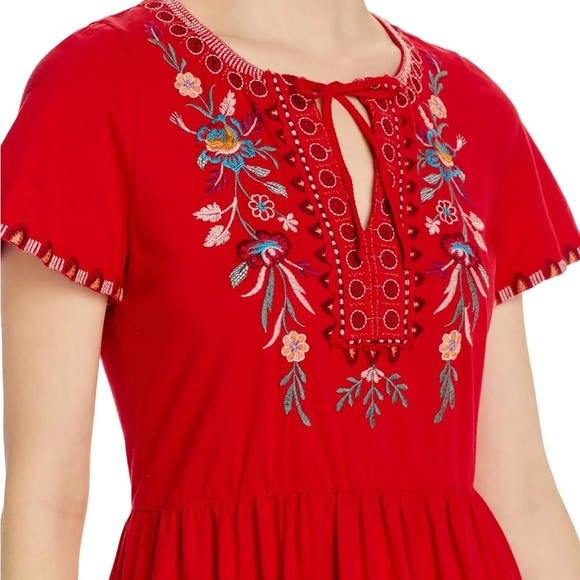 Johnny Was Nya embroidered tiered dress NWT oversized - Picture 8 of 10